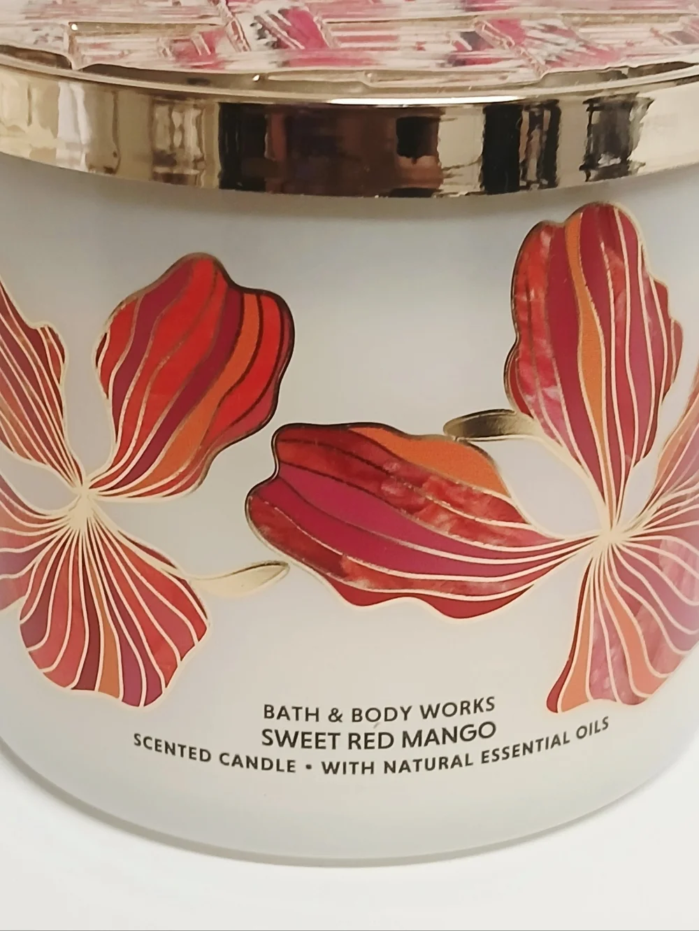 Bath and Body Works Sweet Red Mango 3-Wick Candle - Picture 2 of 5